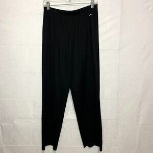 Nike Womens Pants Medium Black Sweat Jogger Dri Fit Swoosh Casual Ribbed